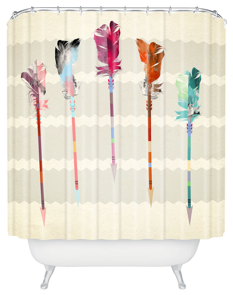 Iveta Abolina Feathered Arrows Shower Curtain