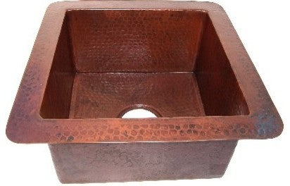 Weathered Hammered Copper Kitchen Sink