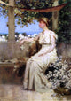Francis Coates Jones On the Terrace - 18" x 27" Premium Canvas Print