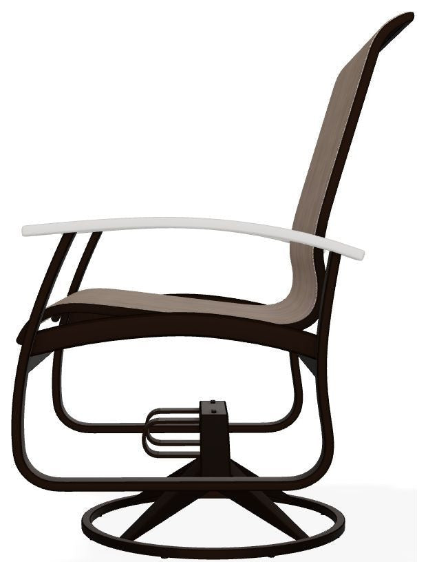 Belle Isle Sling Outdoor Swivel Rocker, Augustine Denim/Kona
