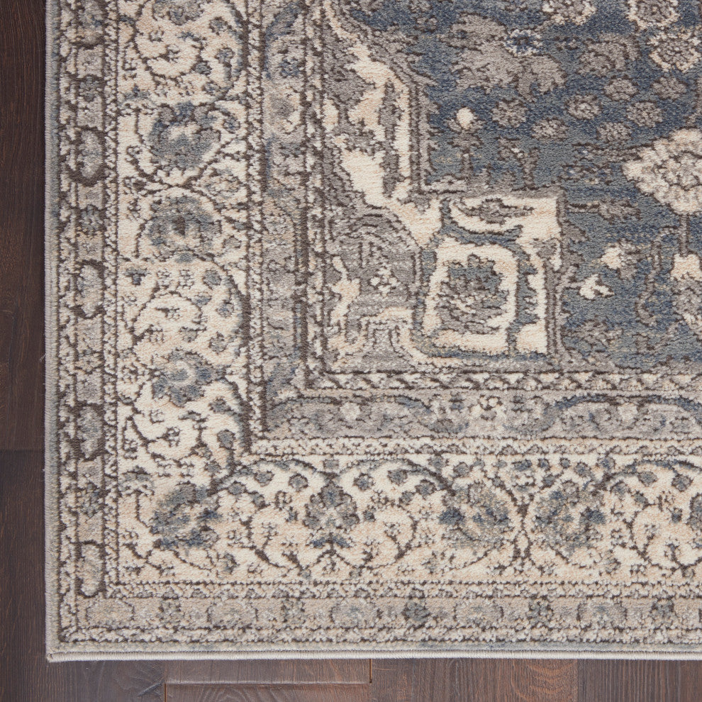 Nourison Quarry 2'2" x 3'9" Grey/Ivory Vintage Indoor Rug