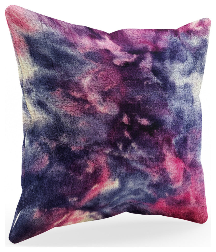 Plutus Purple Pink Fureal Faux Fur Luxury Throw Pillow, Purple Pink, 26" x 26"