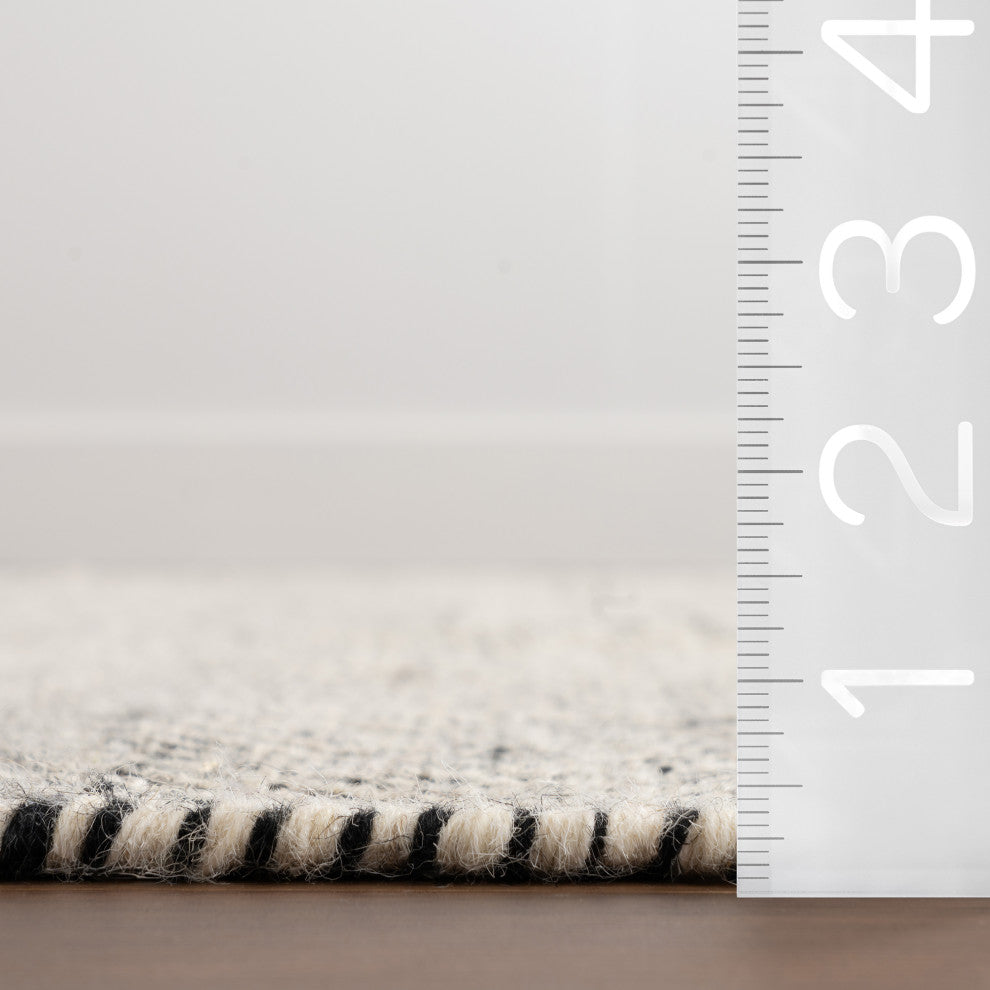 Nuloom Hand-Tufted Trellis Rug, Ivory 9'x12'