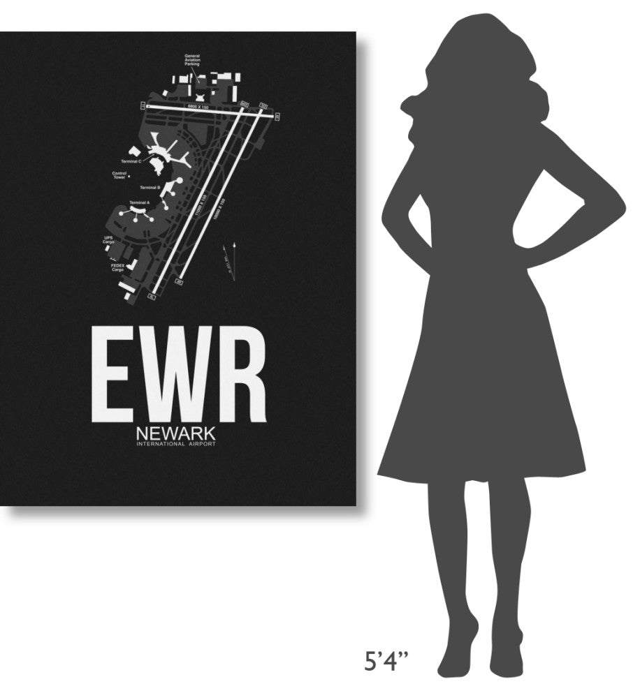 "EWR Newark Airport Black" Fine Art Print