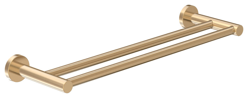 Dia Double Towel Bar, Brushed Bronze