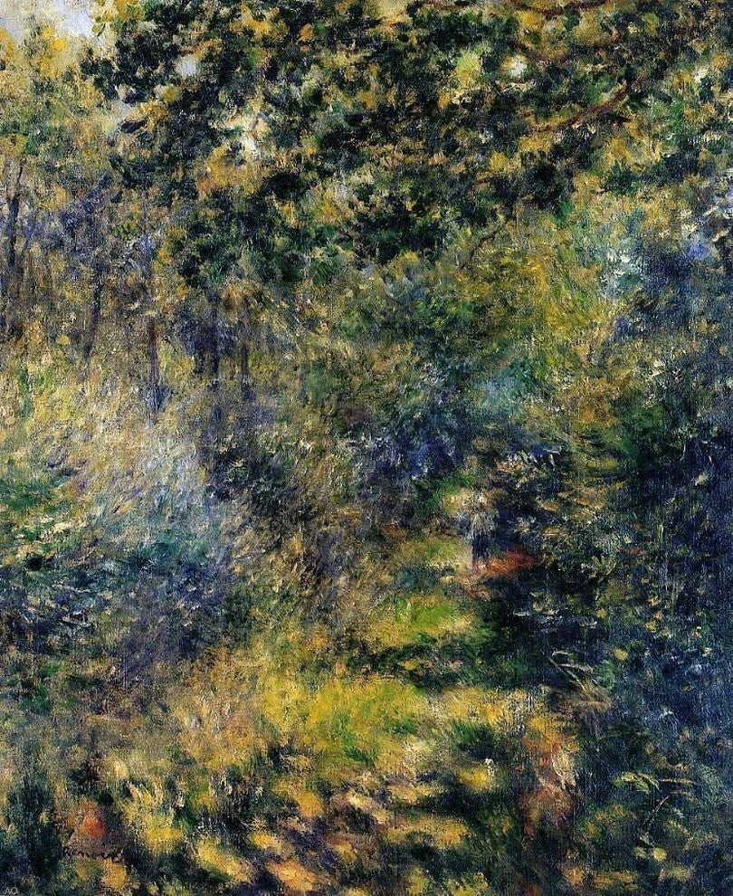 Pierre Auguste Renoir Path Through the Woods Premium Canvas Print