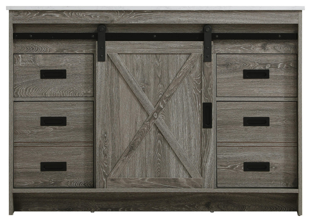 Home Living 48" Single Bathroom Vanity, Rustic Grey