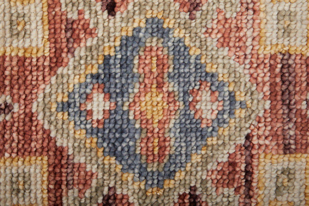 Foxboro R69CK Transitional/Global Area Rug, Rust/Beige, 12'x15'