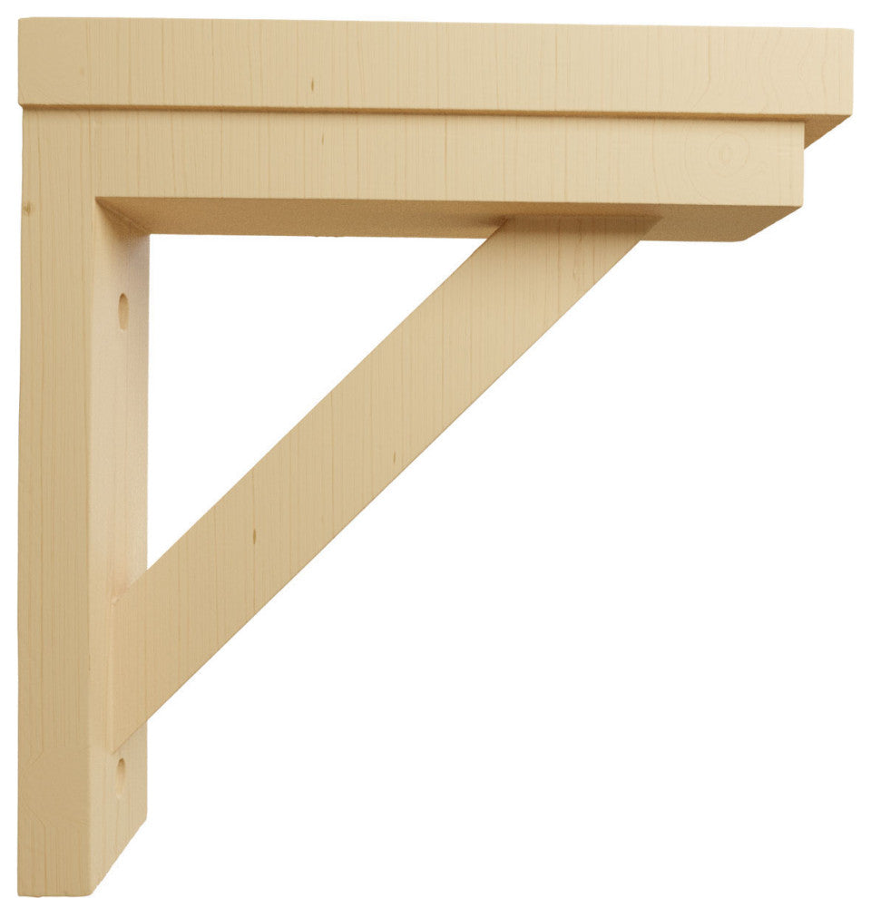 2 1/2"W x 8 3/4"D x 8 1/4"H Traditional Shelf Bracket, Alder