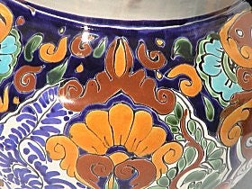 Rainbow Talavera Ceramic Pot