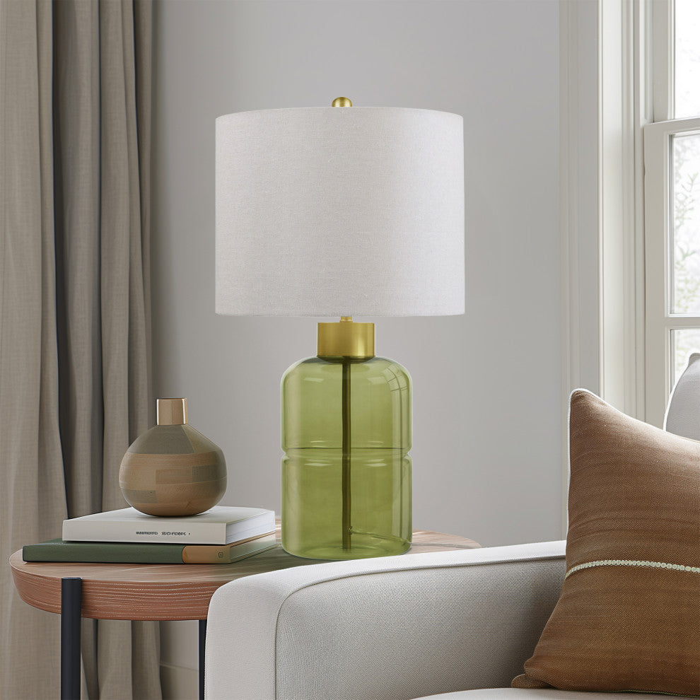 510 Design Lysandria Glass Table Lamp, Green