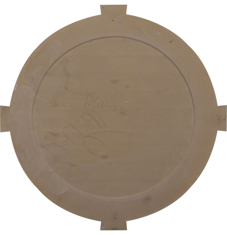 22"W x 22"H x 2 1/8"P Round Gable Vent with Keystones, Decorative