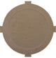 22"W x 22"H x 2 1/8"P Round Gable Vent with Keystones, Decorative