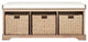 Safavieh Lonan Wicker Storage Bench, Gray Wash