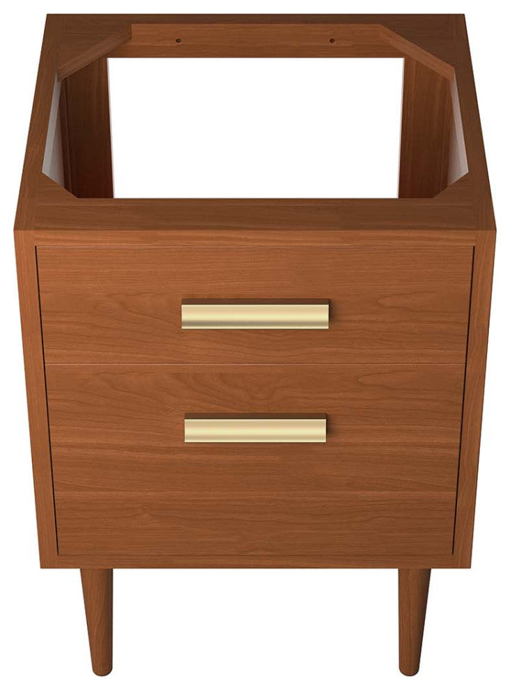 Cassia 24" Teak Wood Bathroom Vanity Cabinet (Sink Basin Not Included) - Natural