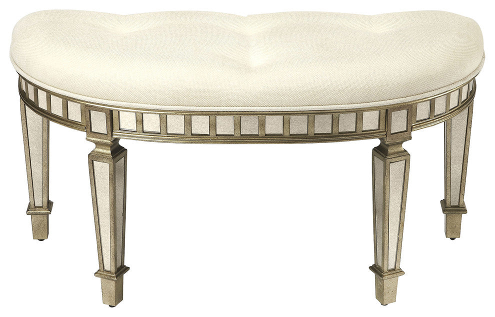 Butler Garbo Mirrored Demilune Bench