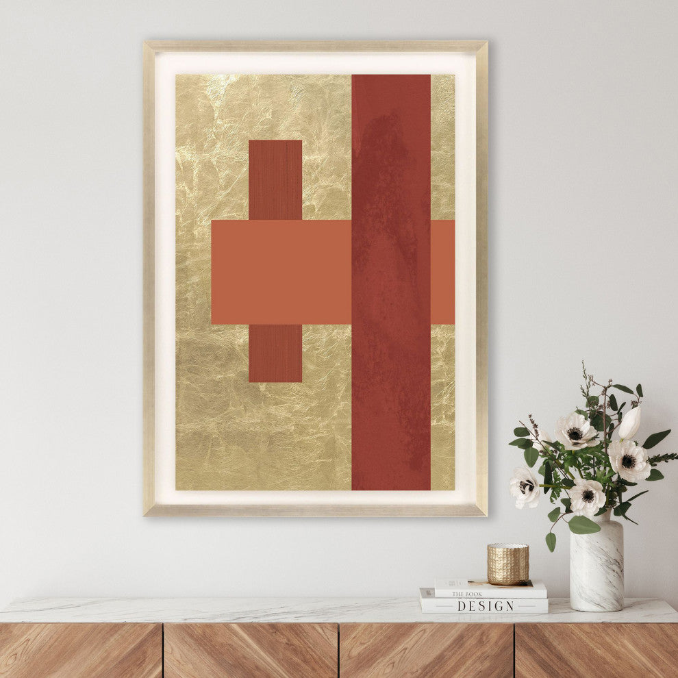 Gold Colorblock II Framed Art