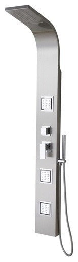 Lenox Stainless Steel Waterfall Shower Panel With Pulsating Body Sprays