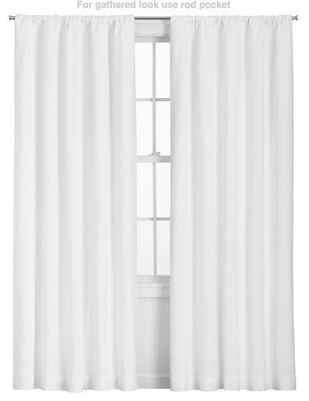 Beverly Rod Pocket Linen Drape, New Gray, 50"x96"