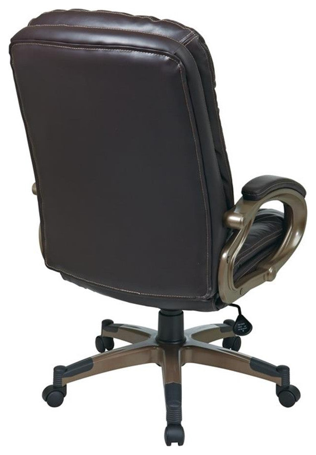 Executive Bonded Leather Office Chair in Espresso