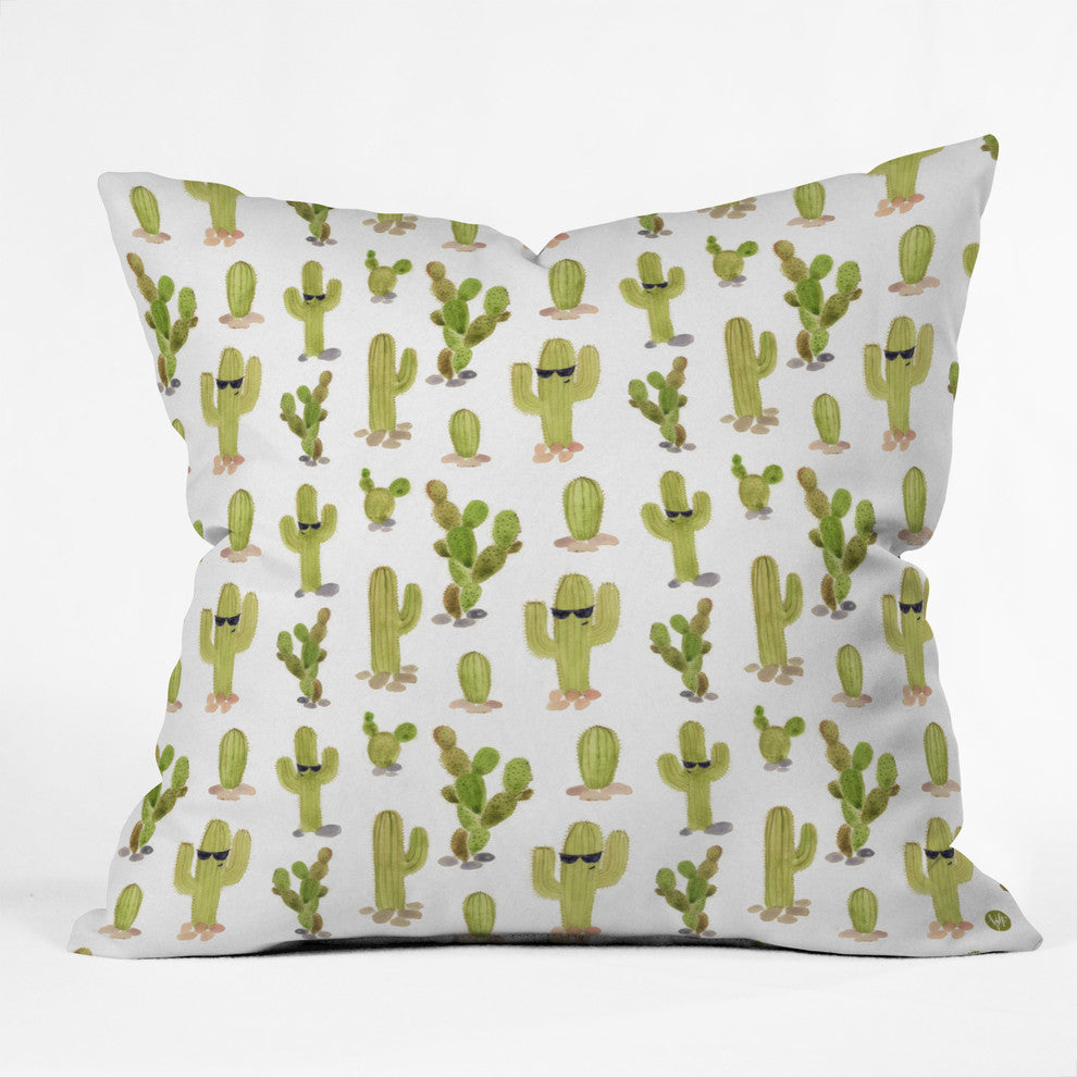 Wonder Forest Cool Cacti Throw Pillow, 16"x16"