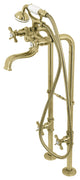 CCK246K7 Freestanding Tub Faucet Package With Supply Line, Brushed Brass