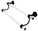 Pacific Beach 18" Double Towel Bar with Dotted Accents, Matte Black