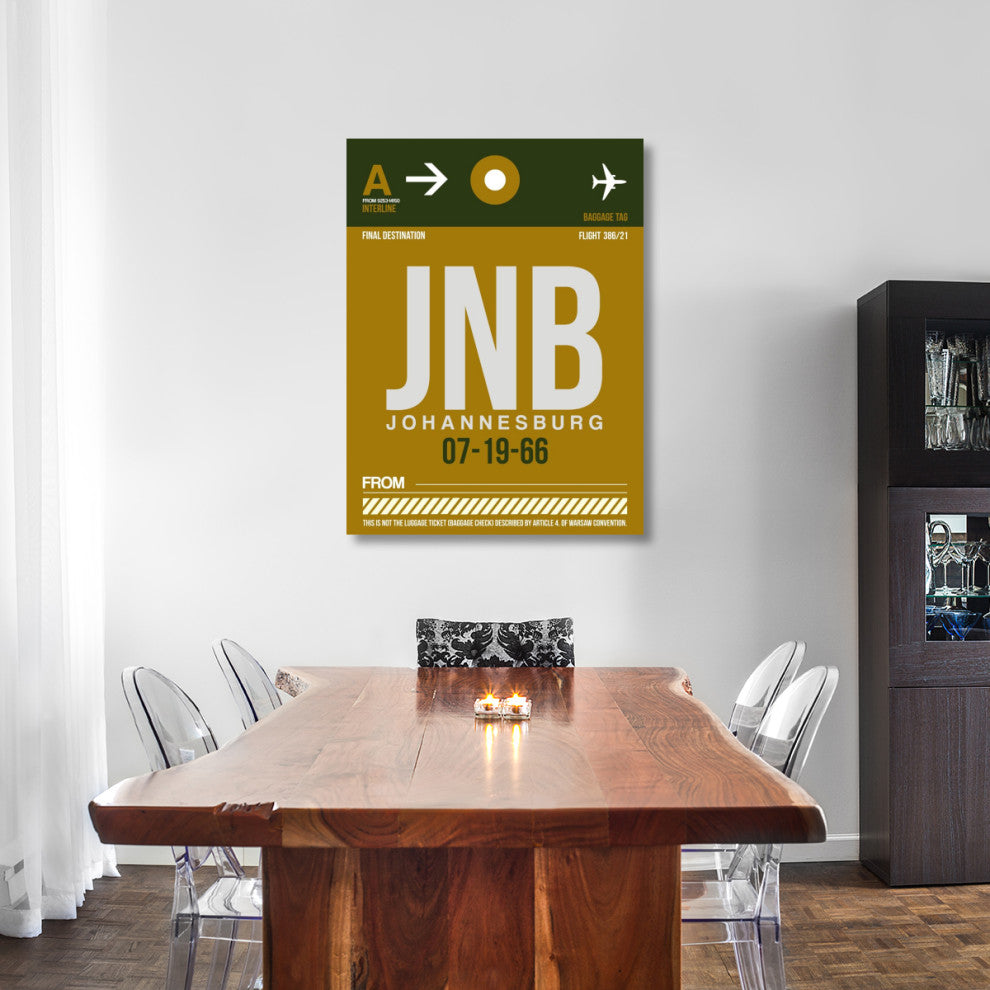 "JNB Johannesburg Luggage Tag 1" Fine Art Print