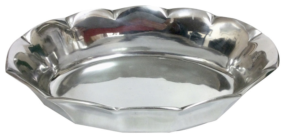 Scalloped Oval Centerpiece, Silver
