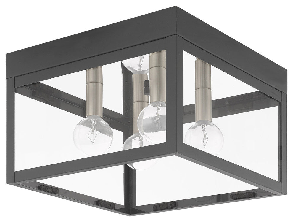 Livex Lighting Scandinavian Gray 4-Light Outdoor Ceiling Mount