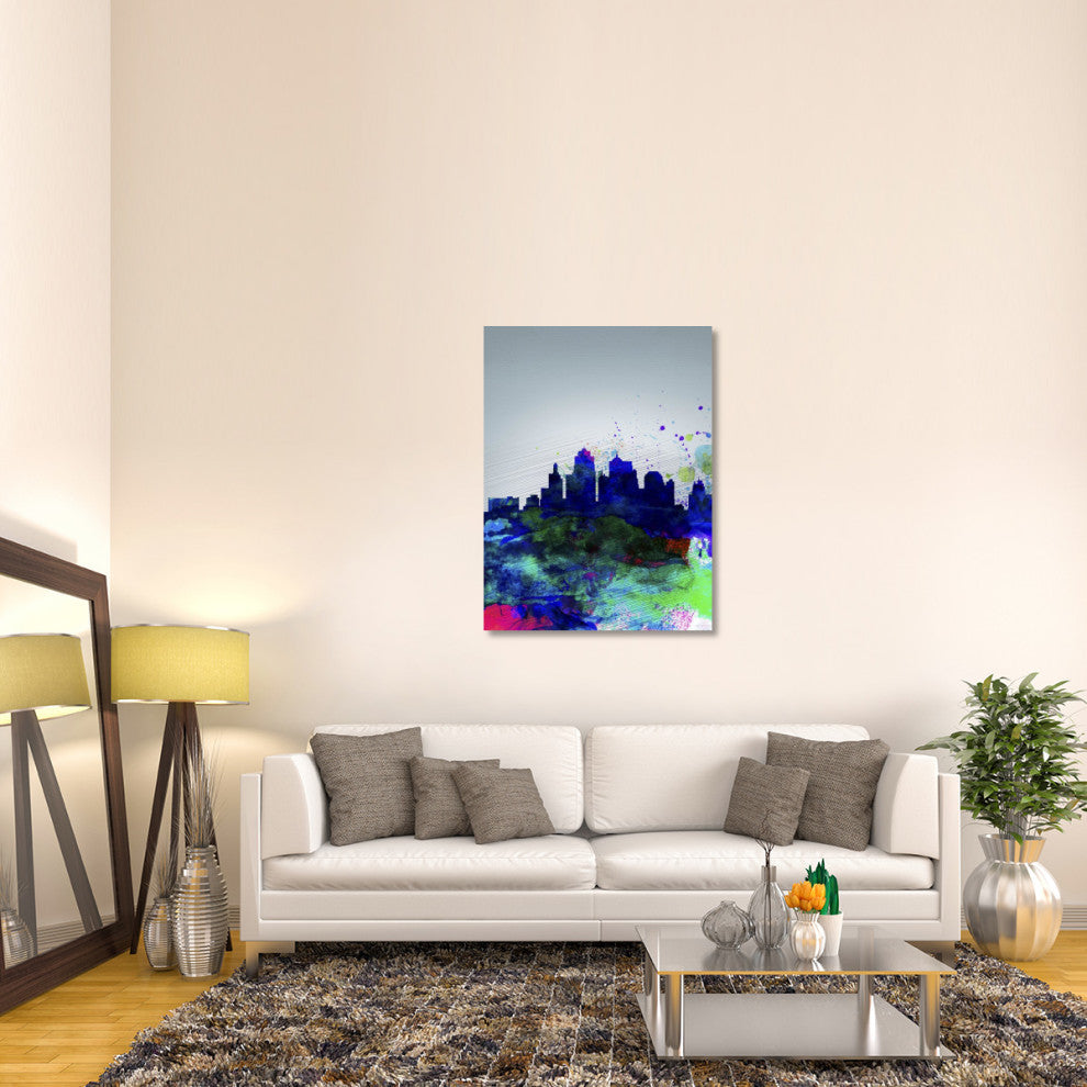 "Kansas City Watercolor Skyline" Fine Art Print