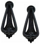 2 Piece Black Front Door Knocker Georgian Cast Iron Renovators Supply