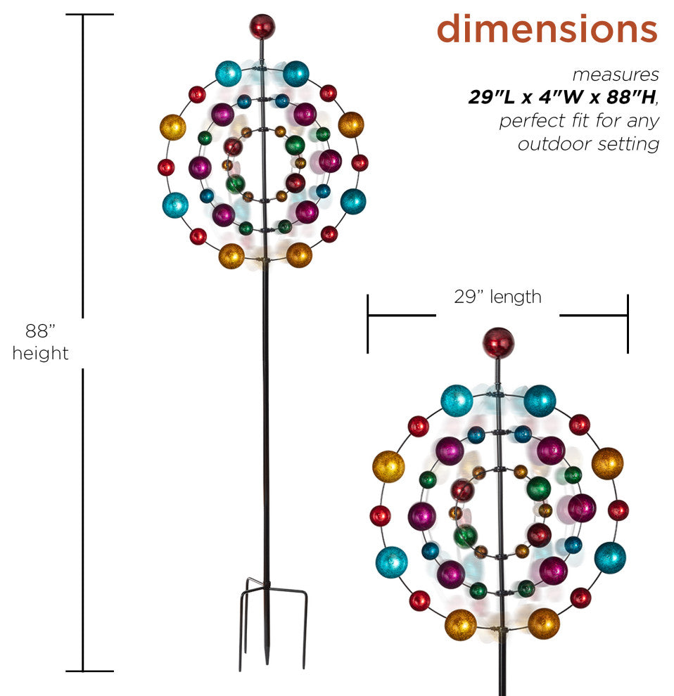 Kaleidoscopic Multi-Spinning KInetic Garden Stake