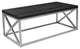 Park Ridge Black Coffee Table With Silver Finish Frame