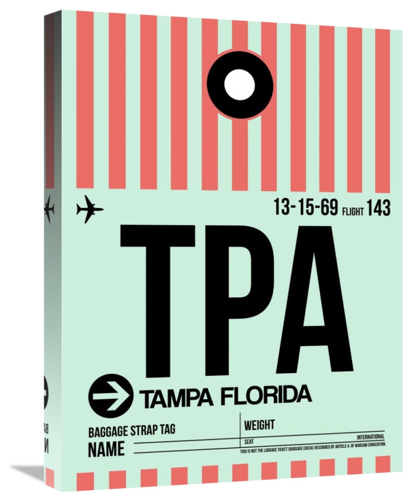 "TPA Tampa Luggage Tag 1" Fine Art Print