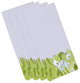 Gardenia Floral Print Napkins, Set of 4, White, 19"