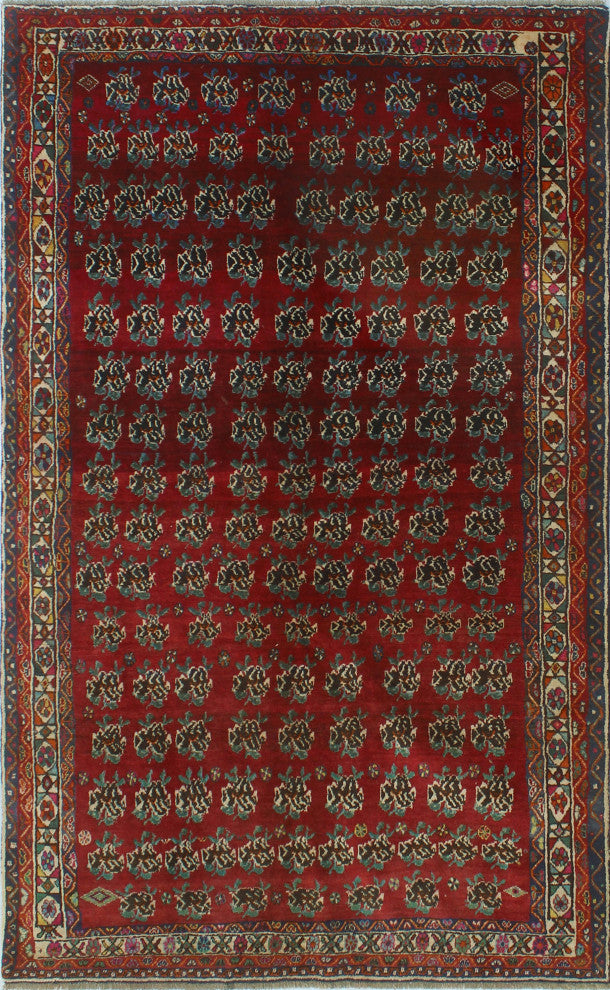 Fine Vintage Distressed Harsalla Red Rug