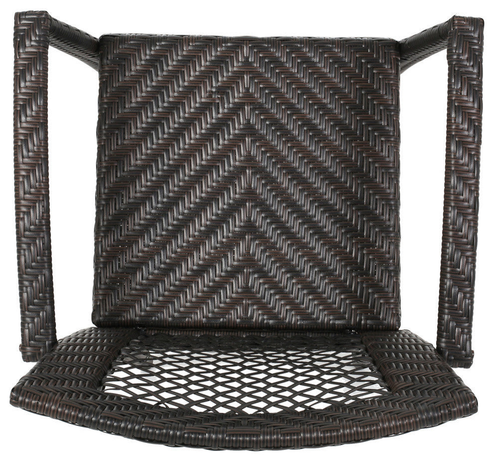 Megan Outdoor 46" Wicker Barstool, Set of 2
