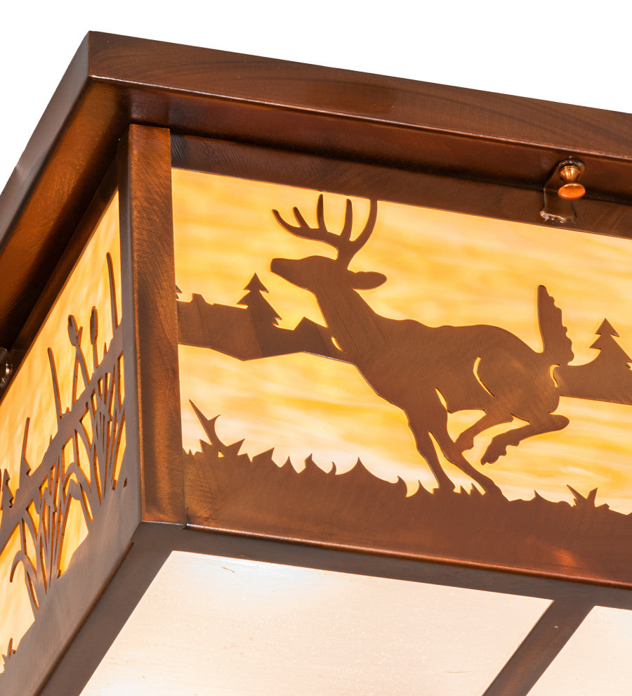 18 Square Deer at Lake Flushmount