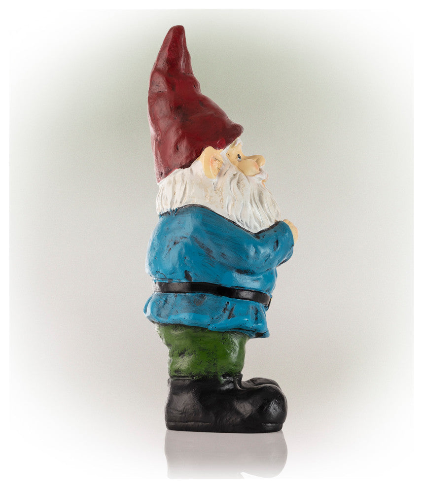 Bearded Garden Gnome Statue with Red Hat