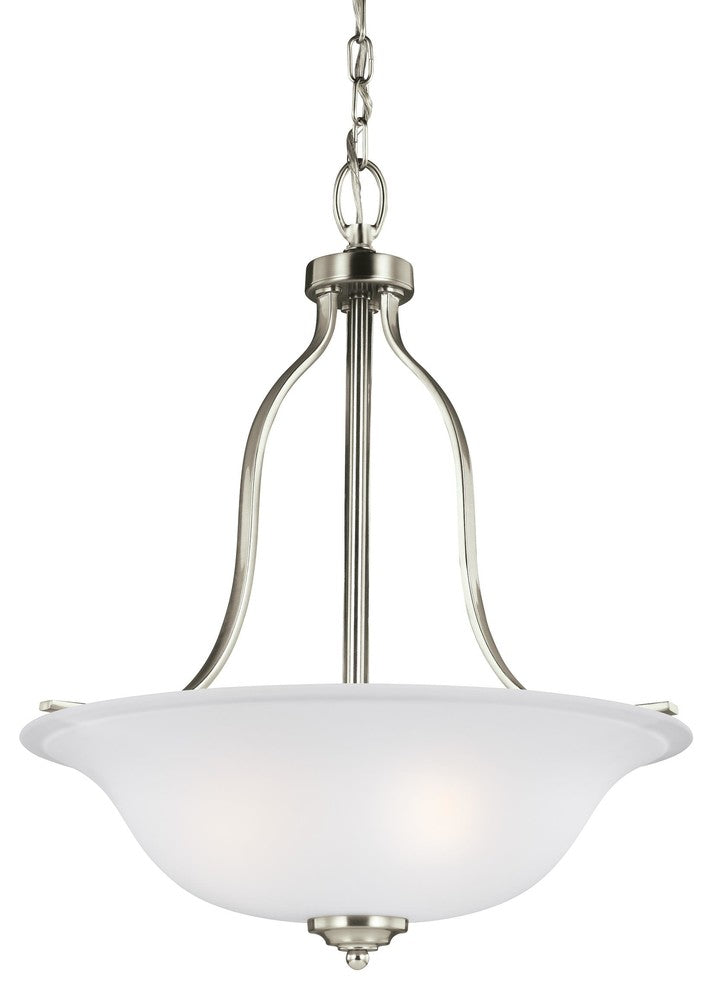 Generation Lighting Lighting 3-Light Pendant, Brushed Nickel
