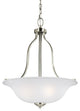 Generation Lighting Lighting 3-Light Pendant, Brushed Nickel