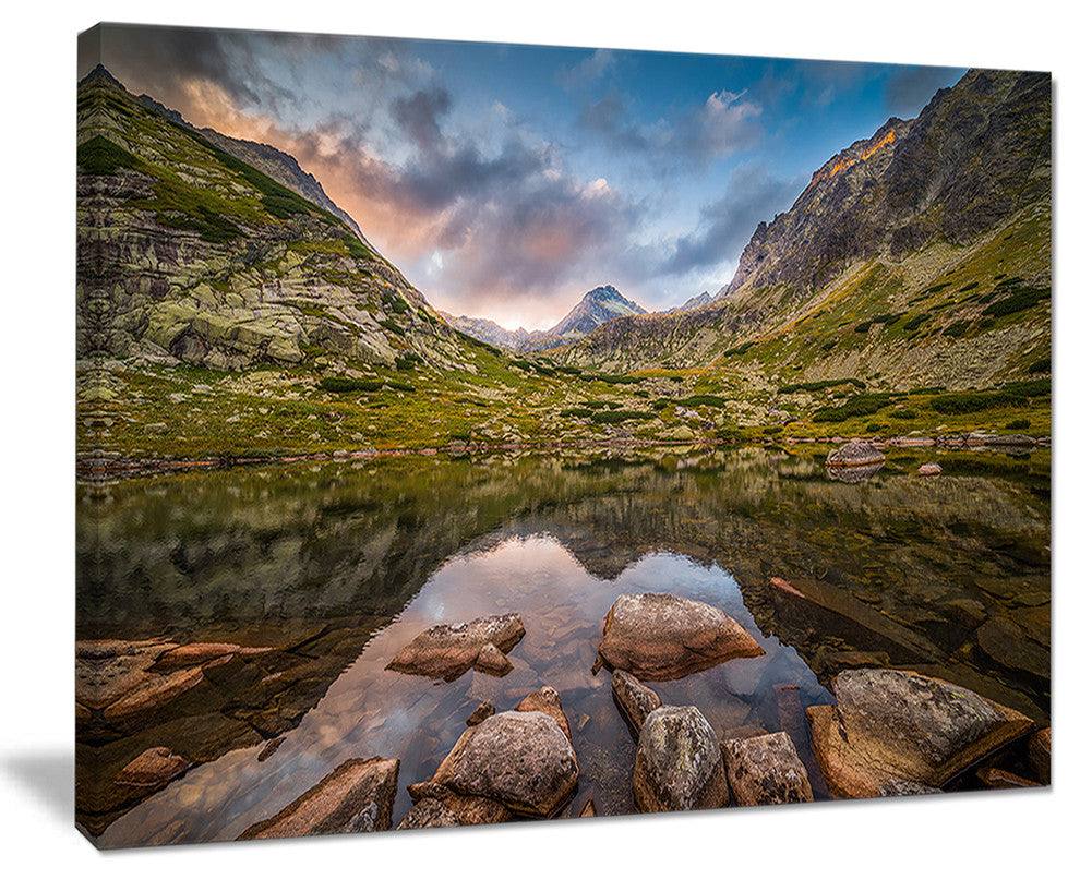 "Rocky Lake Above Skok Waterfall" Wall Art, 20"x12"