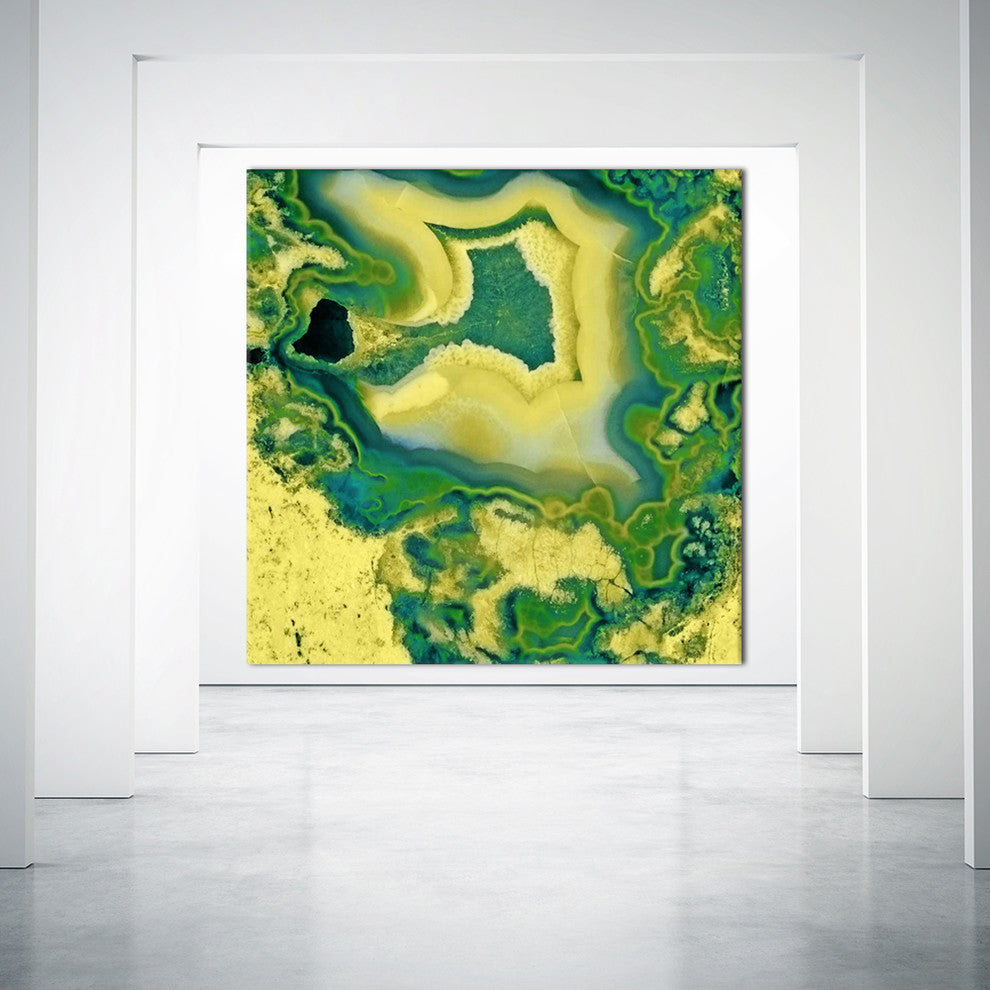 "Mineral Rings Geode" Fine Art Canvas Print, 84"x84"