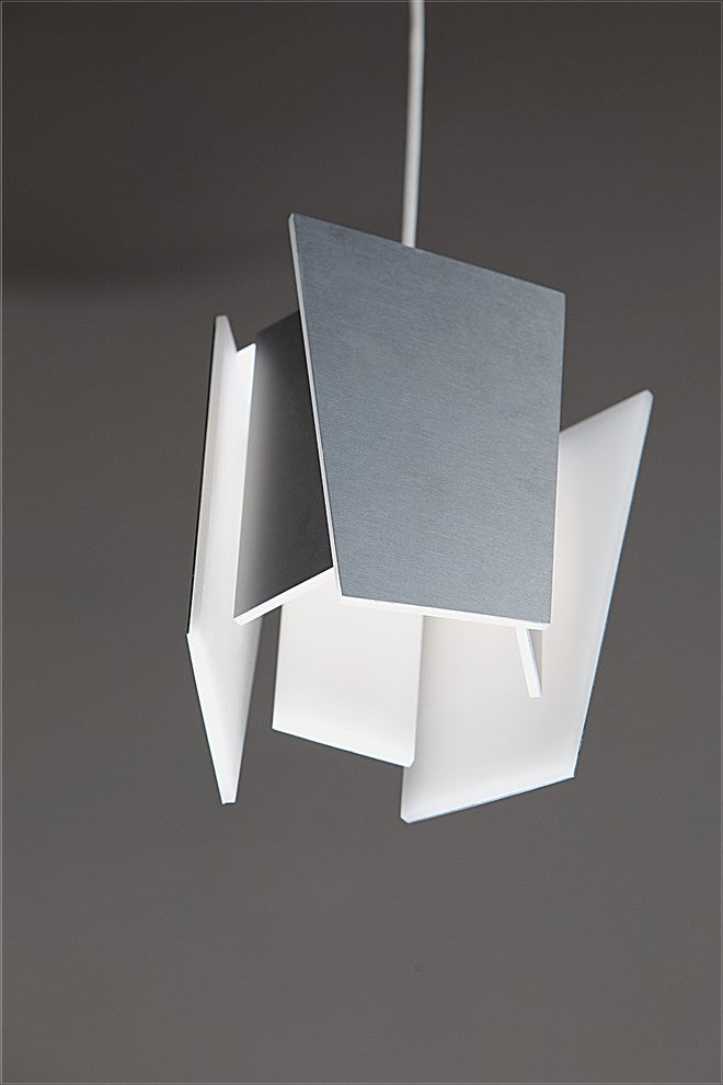 Levis LED Mini Pendant, Brushed Aluminum