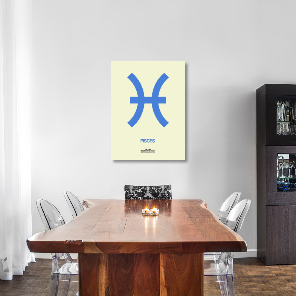 "Pisces Zodiac Sign Blue" Fine Art Print