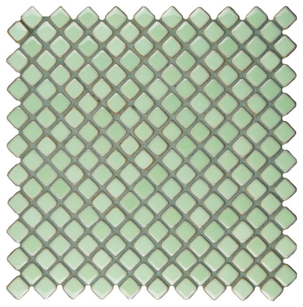 Hudson Diamond Light Green Porcelain Floor and Wall Tile