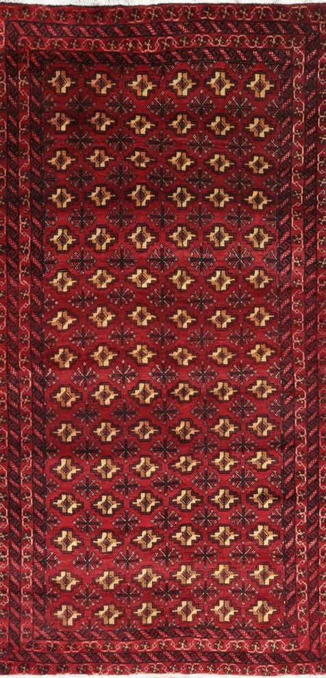 Oriental 4'x8 Persian Balouch Handmade Area Rug, W2360