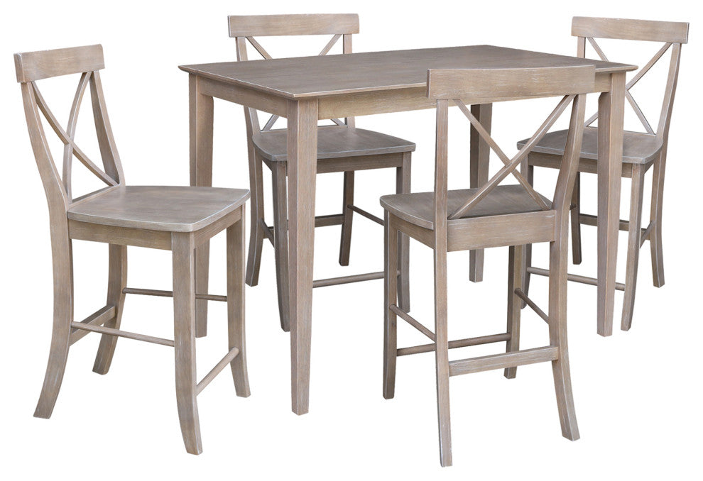 30X48 Counter Height Dining Table With 4 Counter Height Stools