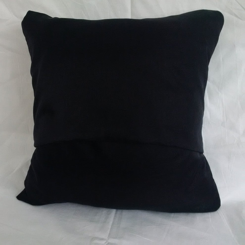 Black Gold Diamond Pillow by BohoCHIC Maui